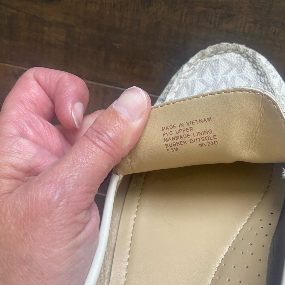 Michael Kors Reed Signature Patterned Loafers with Gold Accent - Picture 9 of 11